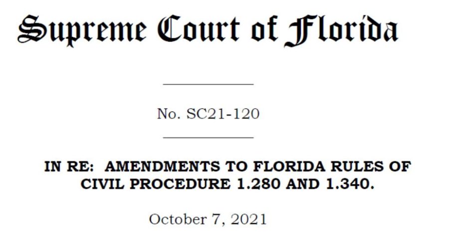 In re amendments to the Florida Rules of Civil Procedure, case no. SC21-120