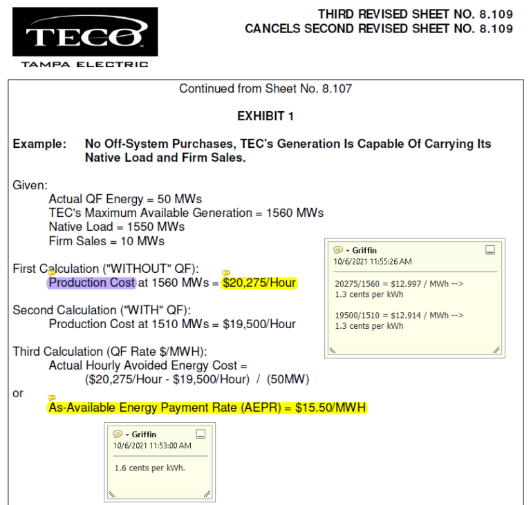 Background on Net Metering TECO rate schedule analysis — IP Vault