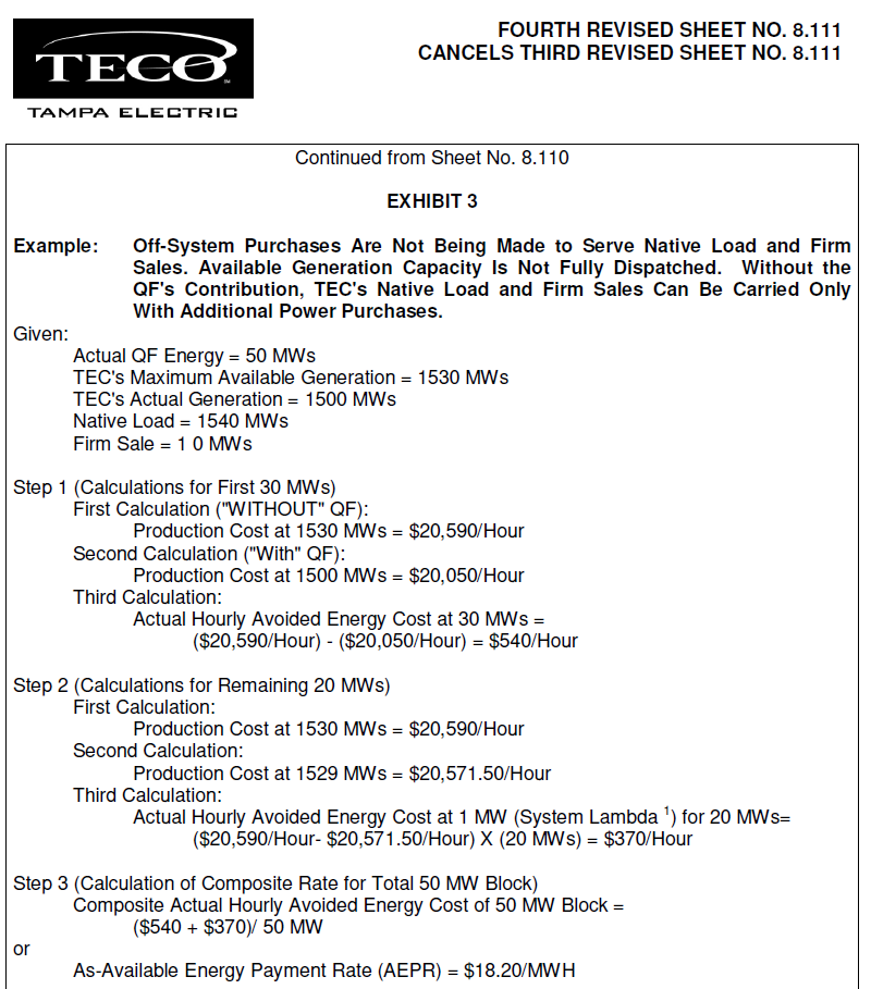 Background on Net Metering TECO rate schedule analysis — IP Vault