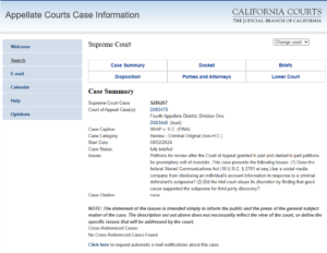 Case summary, Snap, Inc. v. Superior Court (Pina), no. S286267